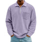 Men's Casual Ribbed Half Zip Sweater