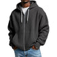 Men's Full -Zip Waffle Knit Hooded Sweatshirt