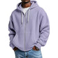 Men's Full -Zip Waffle Knit Hooded Sweatshirt