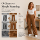Women's Striped Flared Dress Pants