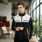 Men's Color Block Stand Collar Jacket