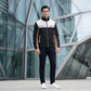 Men's Color Block Stand Collar Jacket