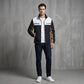 Men's Color Block Stand Collar Jacket
