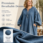Women's Long Lantern Sleeve Maxi Denim Dress