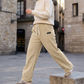 Women's Corduroy Wide-Leg Pants with Drawstring