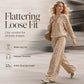 Women's Leopard Print Sweatshirt & Wide-Leg Pants Set