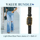Women's High-Waist Distressed Flare Jeans