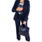Women's 3-Piece Suit Set Blazer Top & Pants