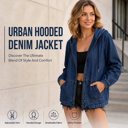 Women's Casual Zip-Up Hooded Jacket