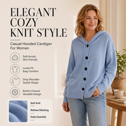 Women's Hooded Knit Cardigan