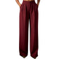 Women's High Waisted Suit Pants with Elastic Back