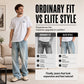 Men's Vintage Washed Curved-Leg Jeans