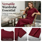 Asymmetrical Hem Top & Wide-Leg Pants Set