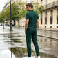 Men's Waffle-Knit Short Sleeve Top & Pants Set