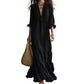 Women Ruffle V-Neck Tiered Maxi Dress