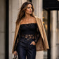 Women's Off-The-Shoulder Lace T-Shirt