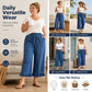 Women's Plus Size Ruffle Hem Denim Pants