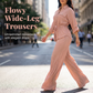 Women's Drawstring Shirt & Wide-Leg Pants Set