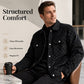 Men's Faux Suede Checkerboard Jacket