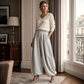 Women's Casual Pleated Wide-Leg Sweatpants