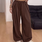 Women's Casual Pleated Wide-Leg Sweatpants