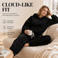 Women's Plush Cable Knit Hoodie & Pants Set