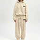 Women's Plush Cable Knit Hoodie & Pants Set