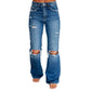 Women's Chic High Waisted Ripped Jeans