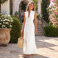 Women's Deep V-Neck Sleeveless Maxi Dress