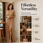 Women's Off Shoulder Side Slit Dress
