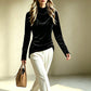 Women's Loose Turtleneck Long Sleeve Top