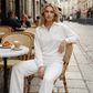 Women's Long Sleeve Top and Wide-Leg Pants Set