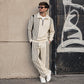 Men's Printed Half-Zip Sweatshirt & Pants Tracksuit Set