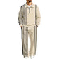 Men's Printed Half-Zip Sweatshirt & Pants Tracksuit Set