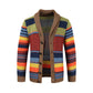 Men's Shawl Collar Striped Knit Cardigan Sweater