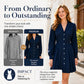 Women's Long Sleeve Pleated Blazer Dress