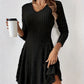 Women's Knit Long Sleeve A-Line Dress