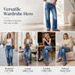 Women's Distressed Straight Leg Jeans