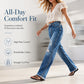 Women's Distressed Straight Leg Jeans