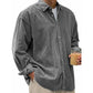 Men's Casual Corduroy Button-Up Shirt