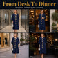 Women's Elegant Long-Sleeve Knit Dress