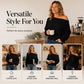 Women's Off-Shoulder Ribbed Knit Sweater