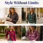 Women's Casual Plaid Button-Down Cardigan