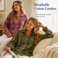 Women's Casual Plaid Button-Down Cardigan