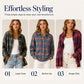 Women's Casual Plaid Button-Down Cardigan