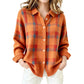 Women's Casual Plaid Button-Down Cardigan