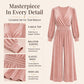 Women's Elegant V-Neck Velvet Jumpsuit