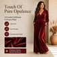 Women's Elegant V-Neck Velvet Jumpsuit