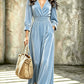 Women's Elegant V-Neck Velvet Jumpsuit