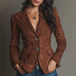 Women's Suede Slim Fit Blazer